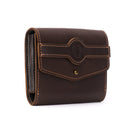5 Pocket Leader Wallet, Dark Coffee Brown, Side