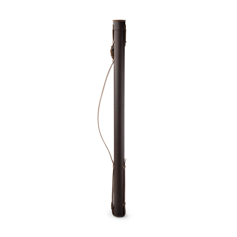 4' Single Fly Rod Tube, Dark Coffee Brown, Front