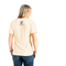 This Brown Trout T-Shirt features a Fly Fishing Collaborative logo and #fishwelldogood, here pictured on a woman, back view.