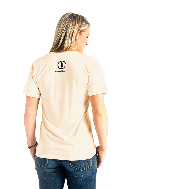 This Brown Trout T-Shirt features a Fly Fishing Collaborative logo and