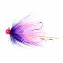 Hot Pink Jig tied with Dark Purple Fly Fur, Steely Shrimp Pink Lavender 5D Brush, and Sparse Shrimp Candy 5D Brush