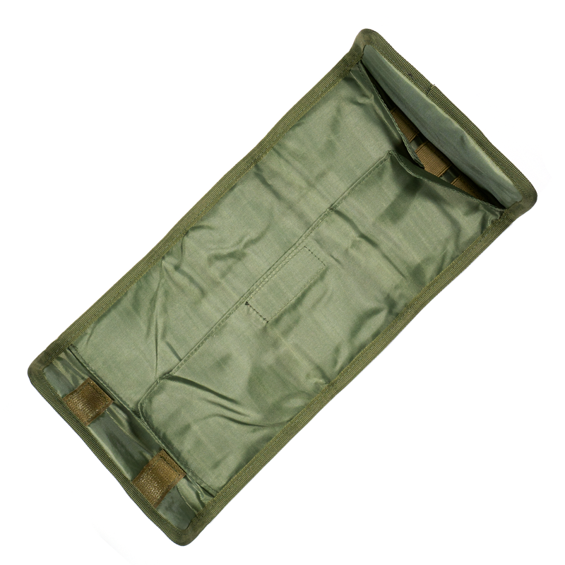 Olive Cordura Tool Pouch, unfolded, flaps closed