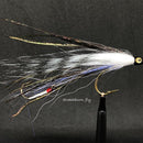 Lure tied with White Barred Black Fly Fur